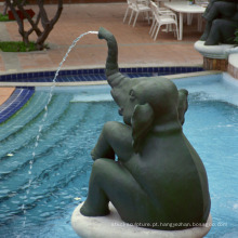 Fonte de bronze do jardim do elefante da alta qualidade para a venda